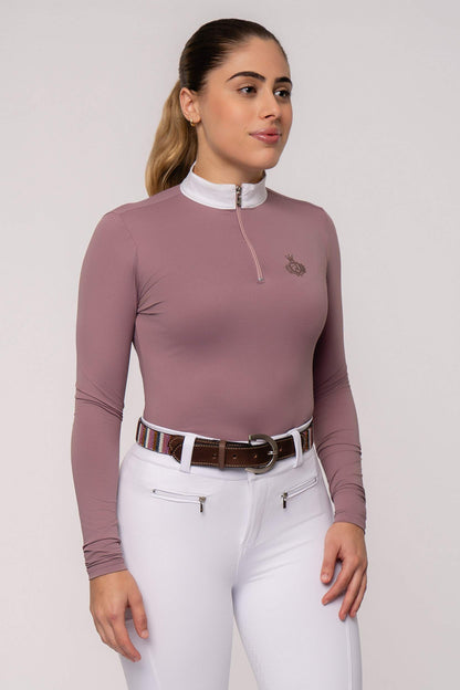 Camisa Hipismo Fresh Manga Longa Lilás Antigo Prova