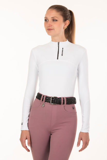 New White Panel Equestrian Shirt