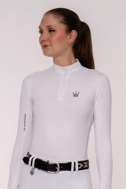 Camisa Hipismo Clássica Manga Longa Branca