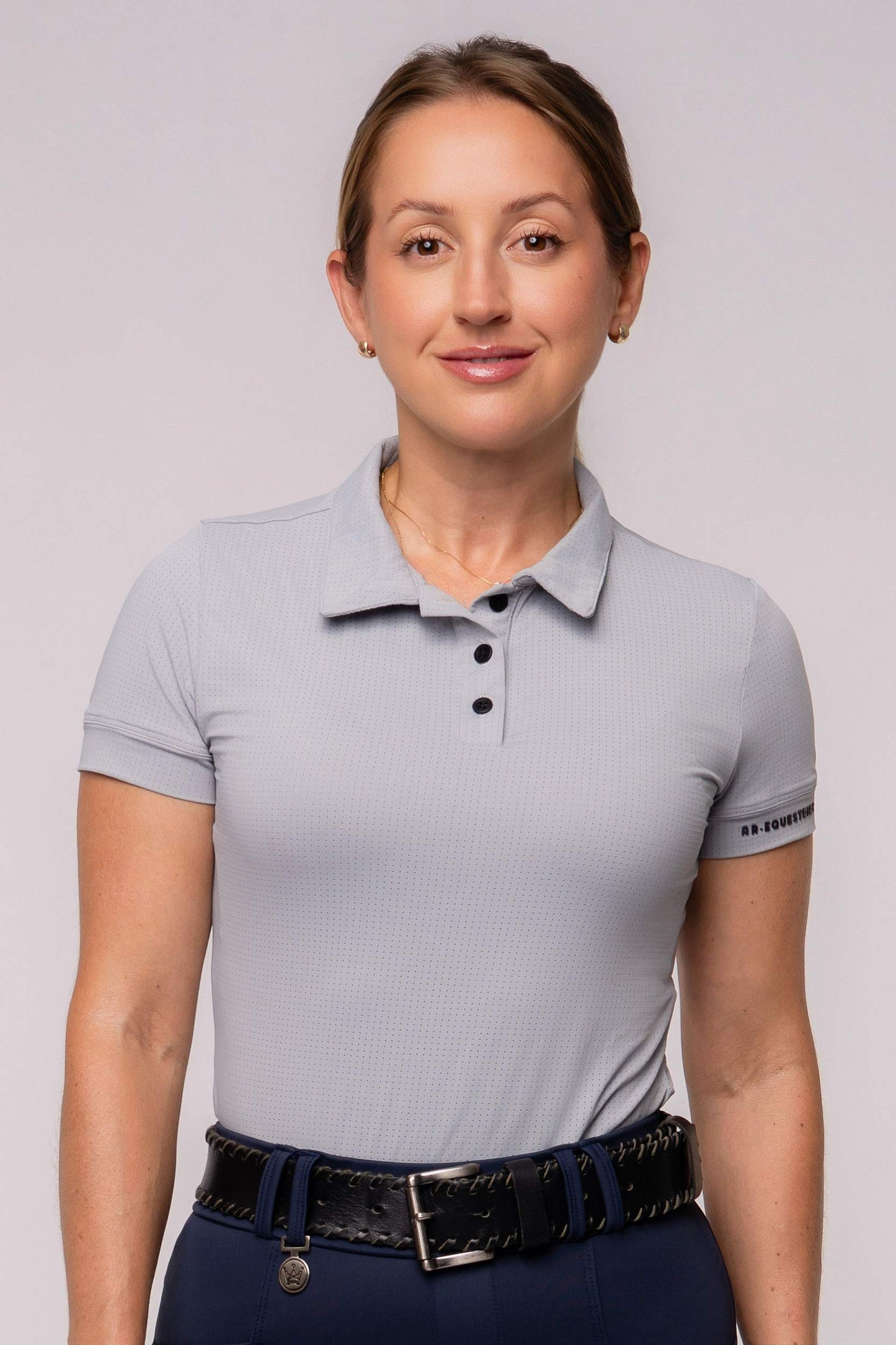 Camisa Hipismo Fresh Polo Manga Curta Platina