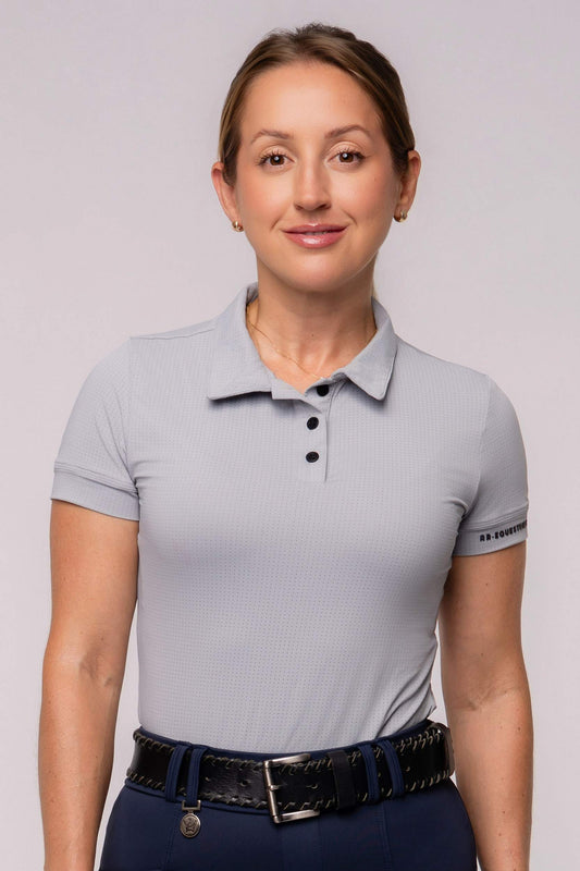 Camisa Hipismo Fresh Polo Manga Curta Platina