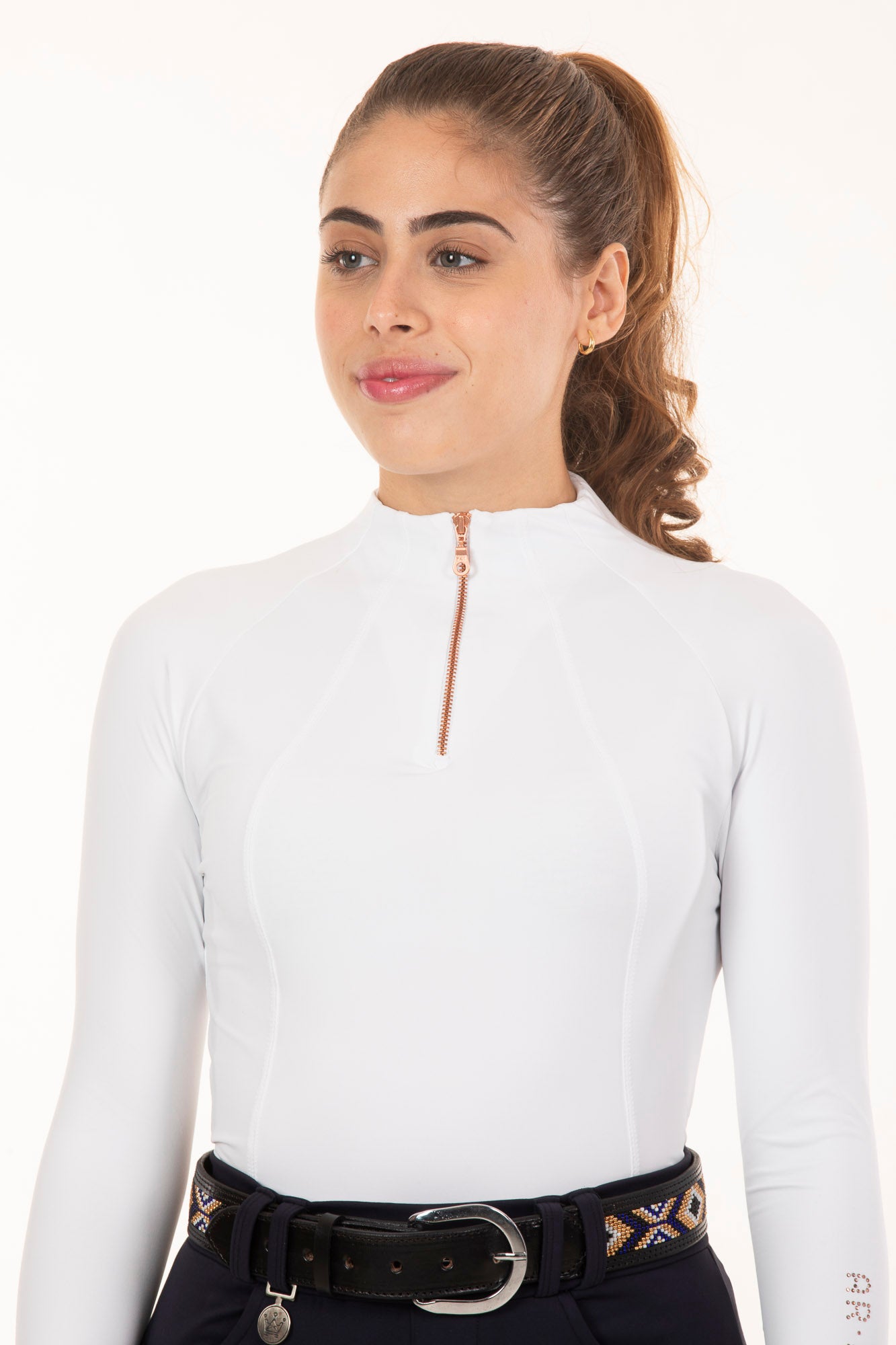 White Crystal Gomos Equestrian Shirt