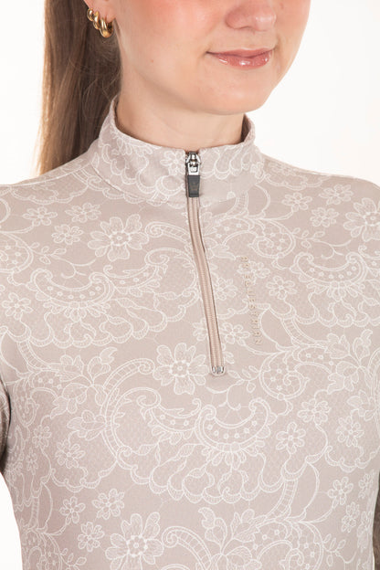 Camisa Hipismo Manga Longa Renda Boho
