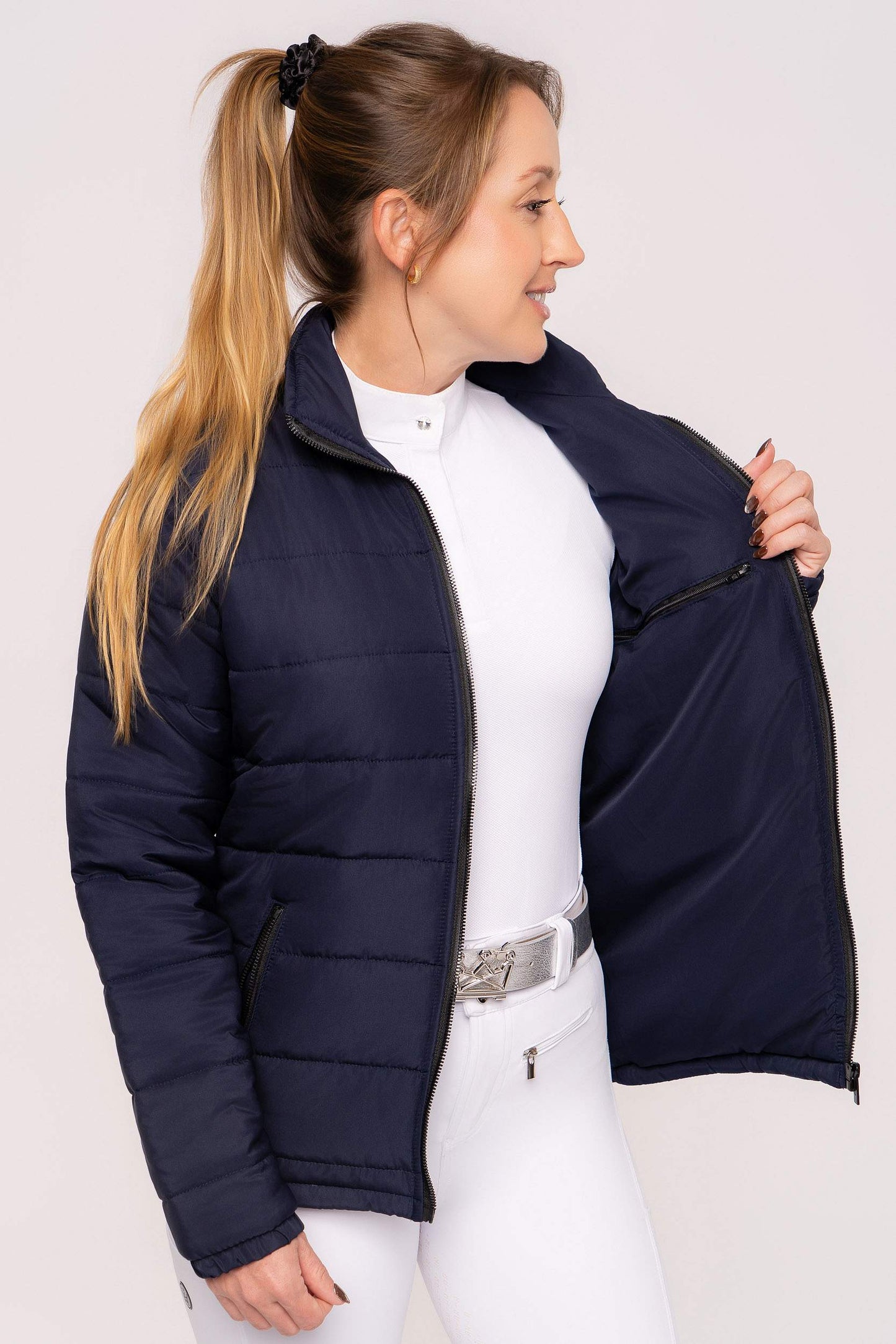 Jaqueta Hipismo Puffer Azul Dark
