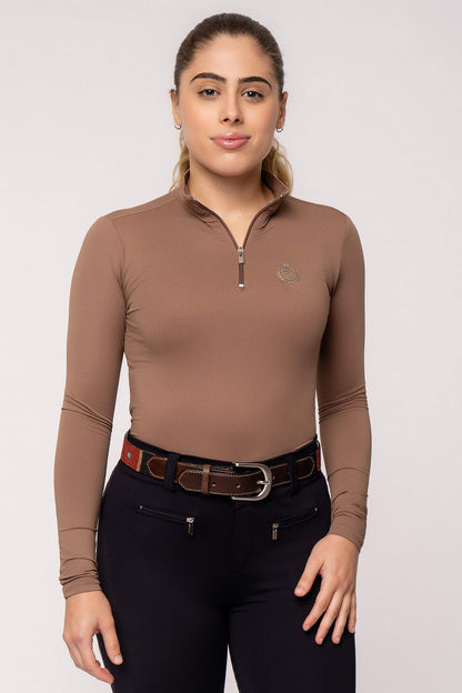 Camisa Hipismo Fresh Manga Longa Cappuccino