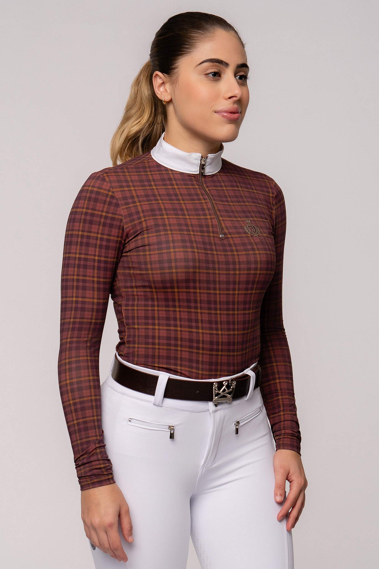 Camisa Hipismo Manga Longa Vichy Prova