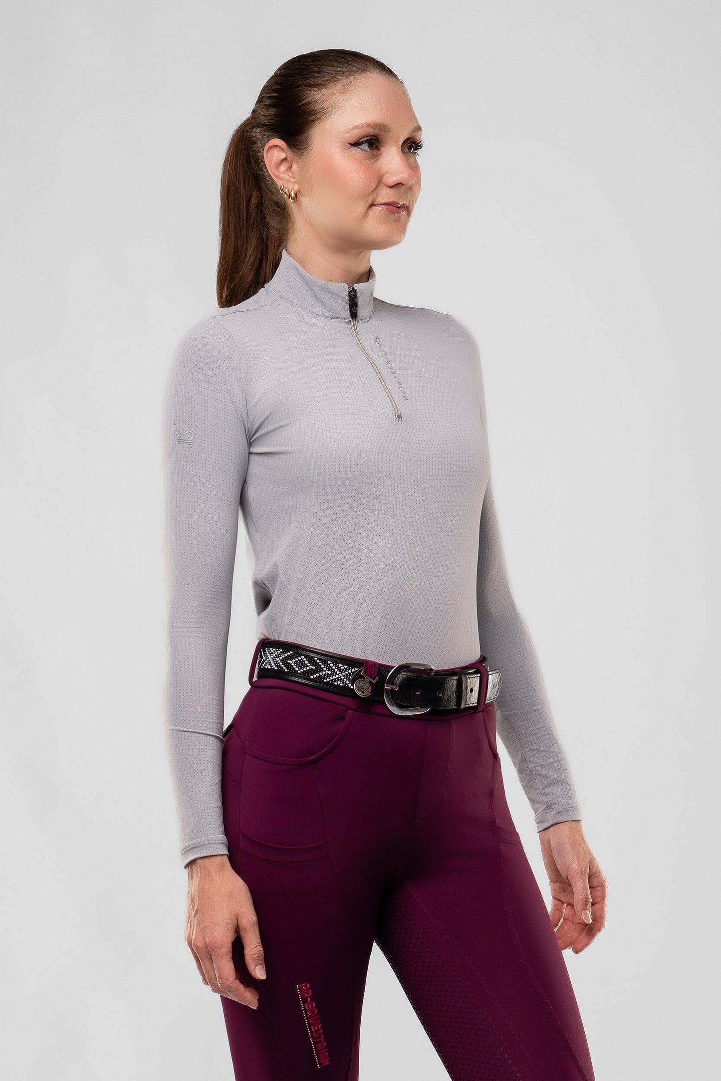 Camisa Hipismo Fresh Manga Longa Platina