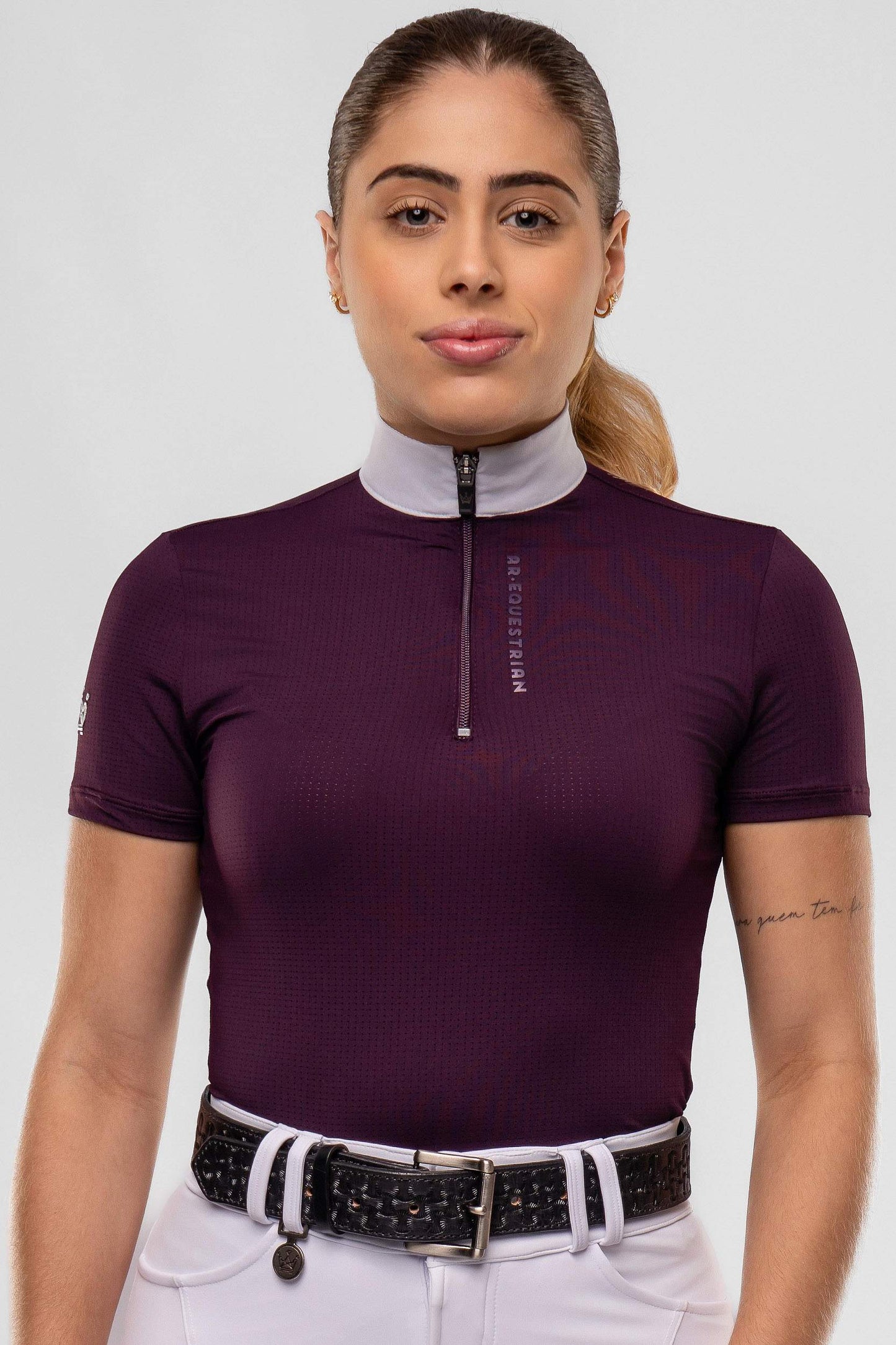 Camisa Hipismo Fresh Manga Curta Malbec Prova