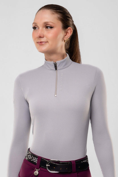 Camisa Hipismo Fresh Manga Longa Platina