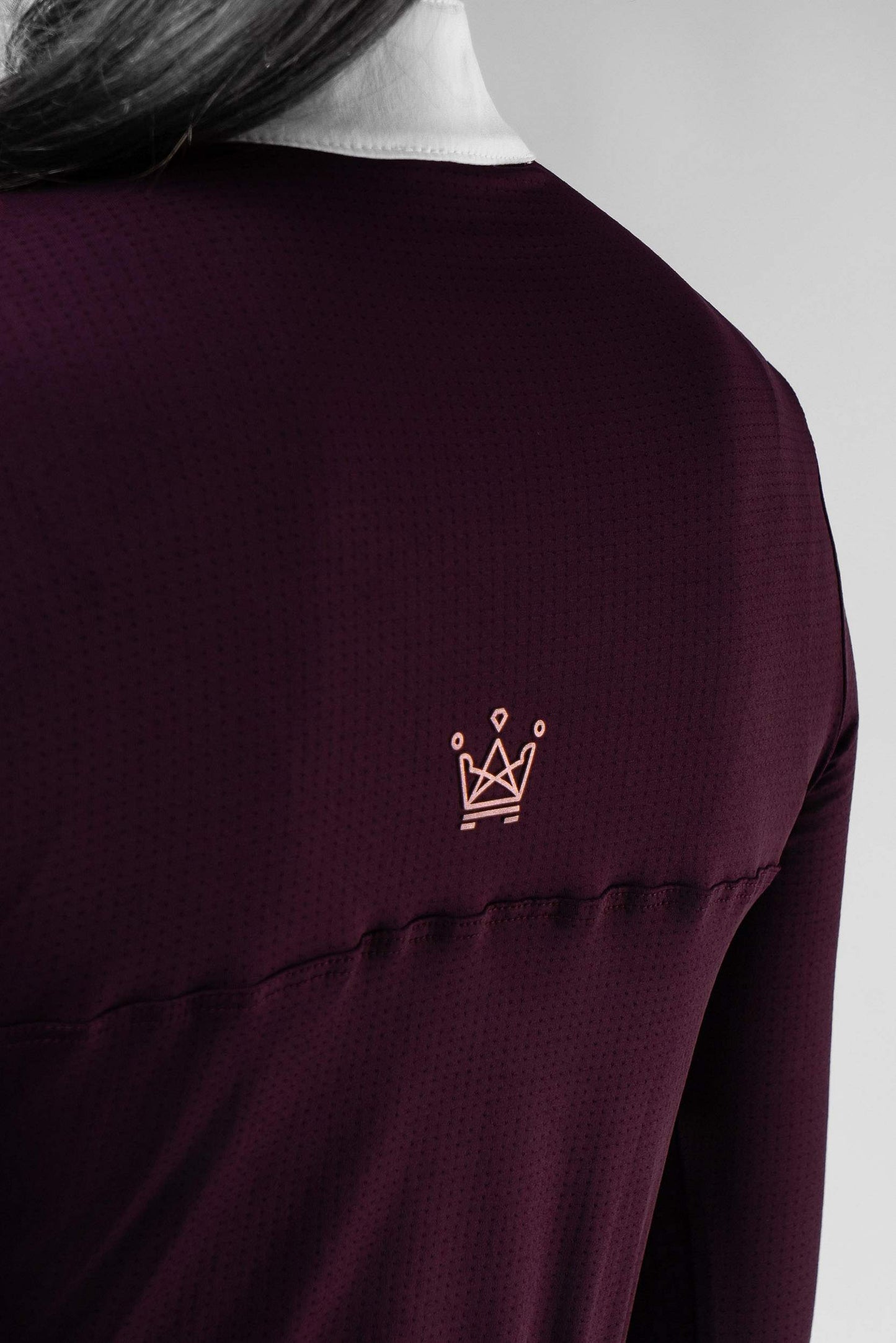 Camisa Hipismo Gola Redonda Painel Manga Longa Malbec Prova