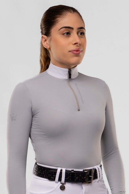 Camisa Hipismo Fresh Manga Longa Platina Prova