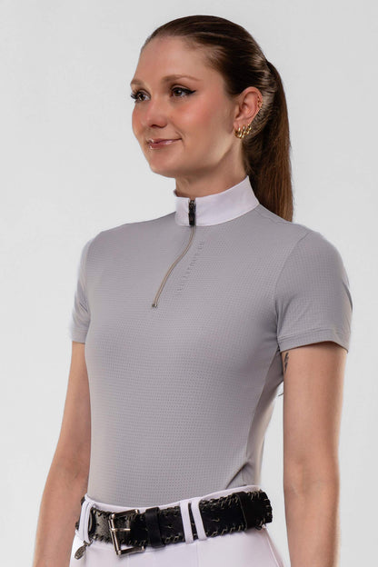 Camisa Hipismo Fresh Manga Curta Platina Prova