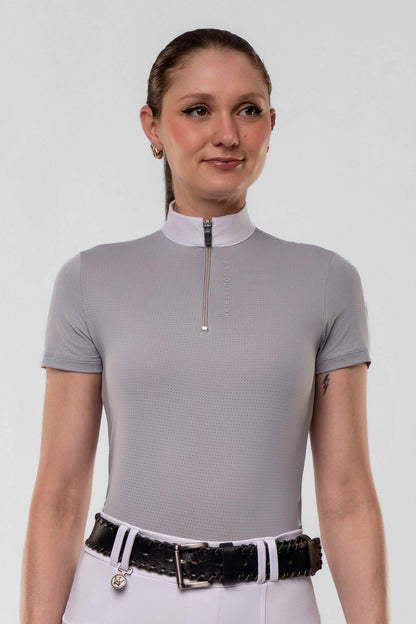 Camisa Hipismo Fresh Manga Curta Platina Prova