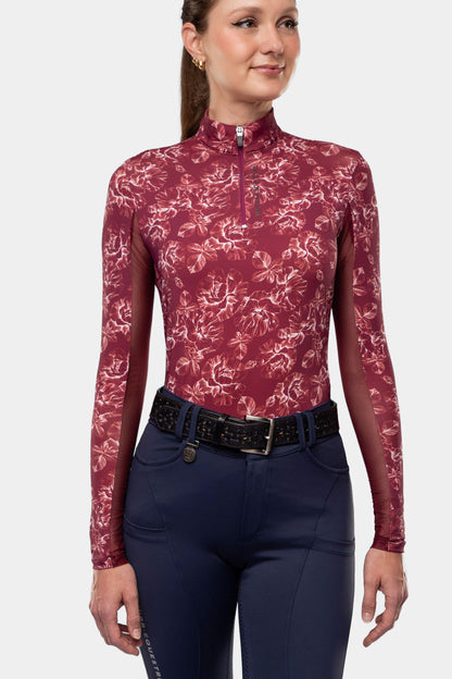 White Tulle Long Sleeve Equestrian Shirt