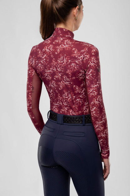 White Tulle Long Sleeve Equestrian Shirt