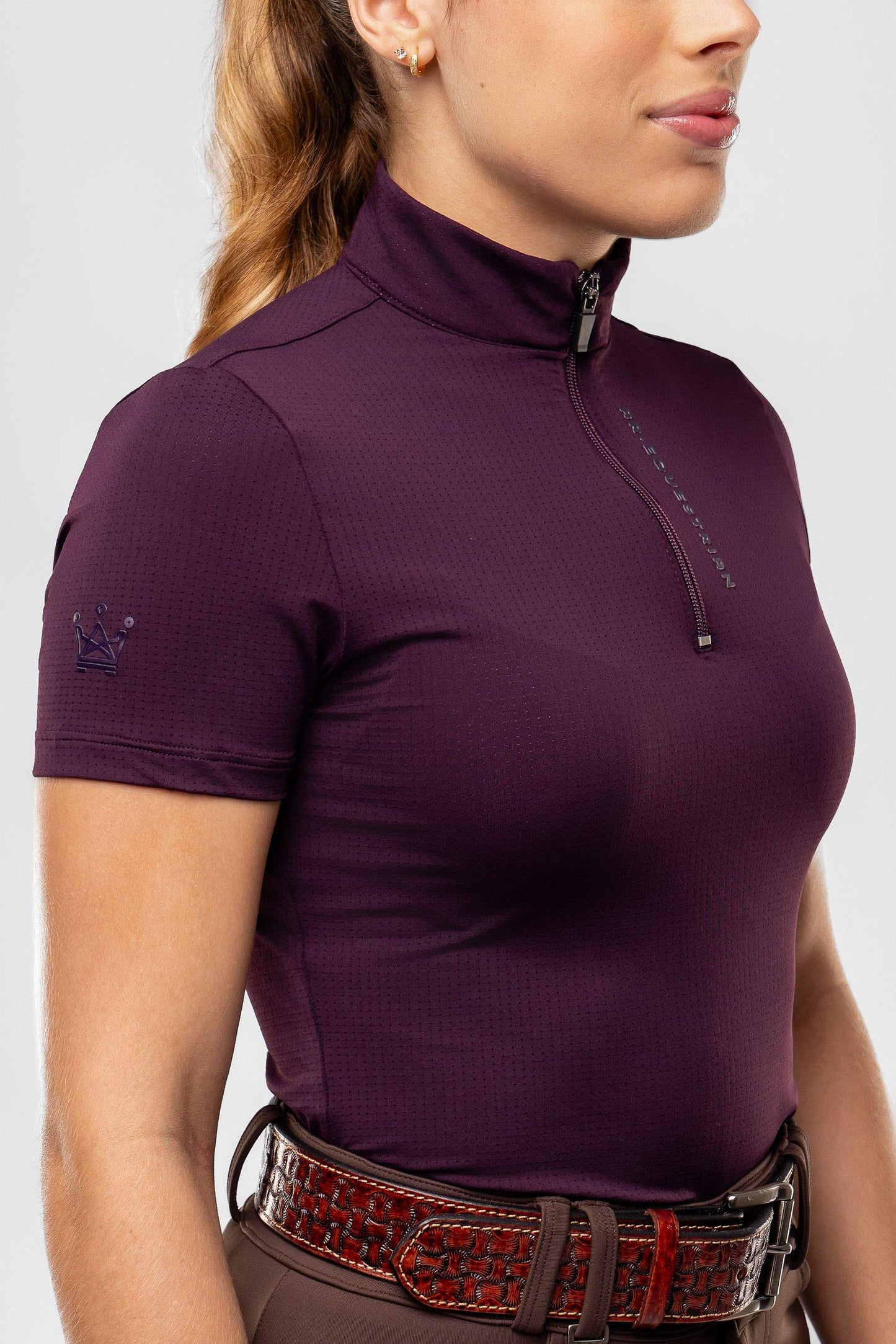 Camisa Hipismo Fresh Manga Curta Malbec