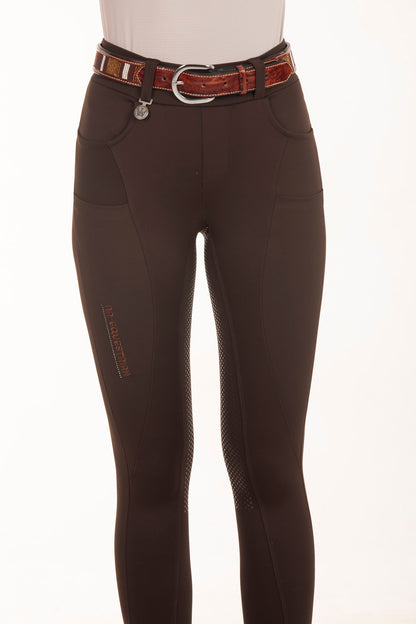 Culote Hipismo Legging Cristal Café