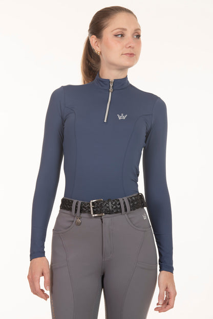 Navy Long Sleeve Equestrian Shirt