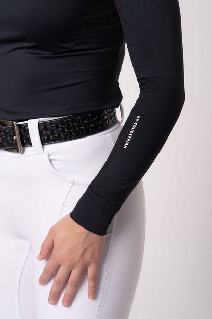 Camisa Hipismo Riviera Manga Longa Preta Prova