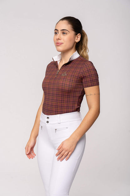 Camisa Hipismo Manga Curta Vichy Prova