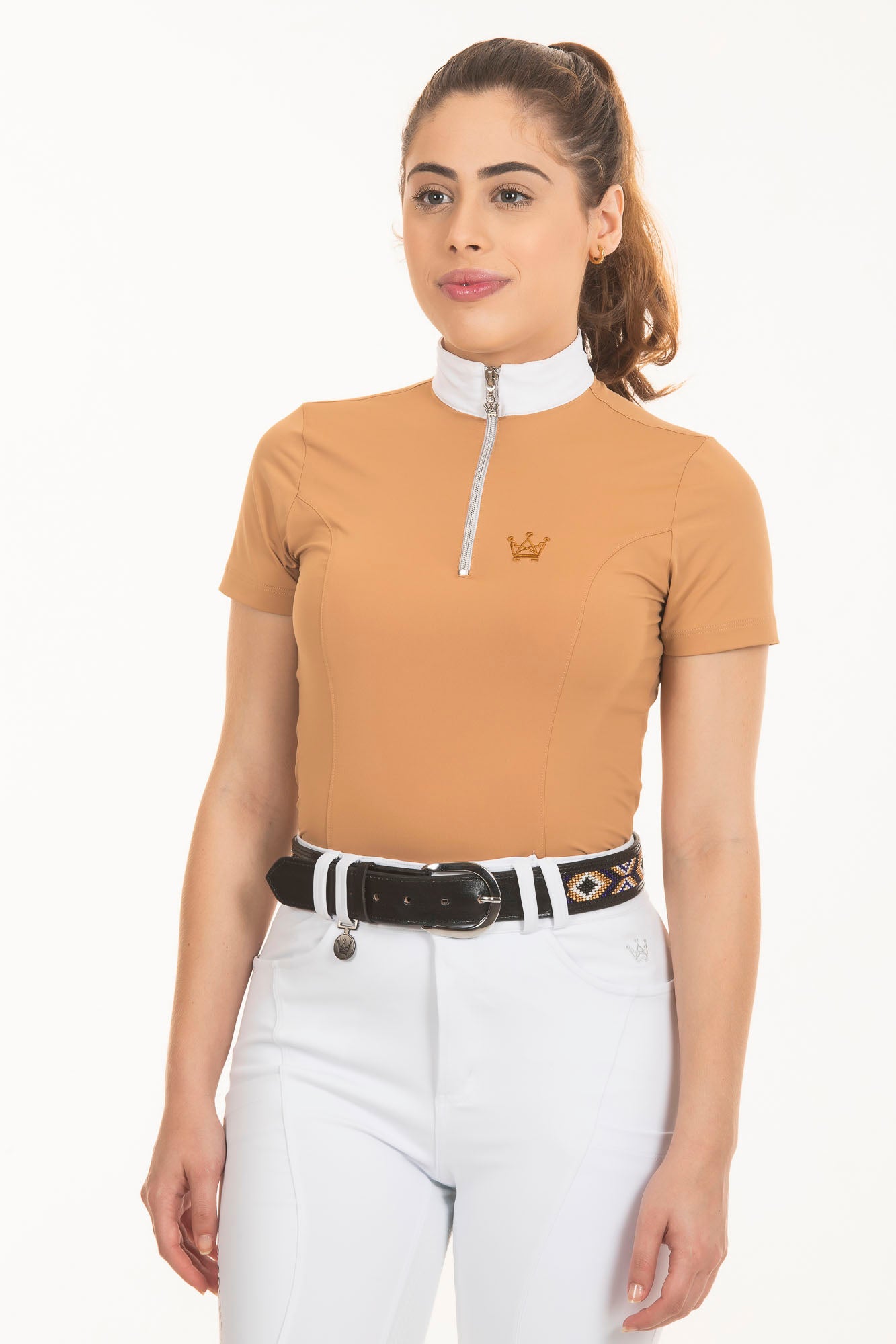 Equestrian Shirt Short Sleeve Caramel Test