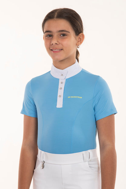 Camisa Hipismo Fresh Cristal Azul Céu Infantil