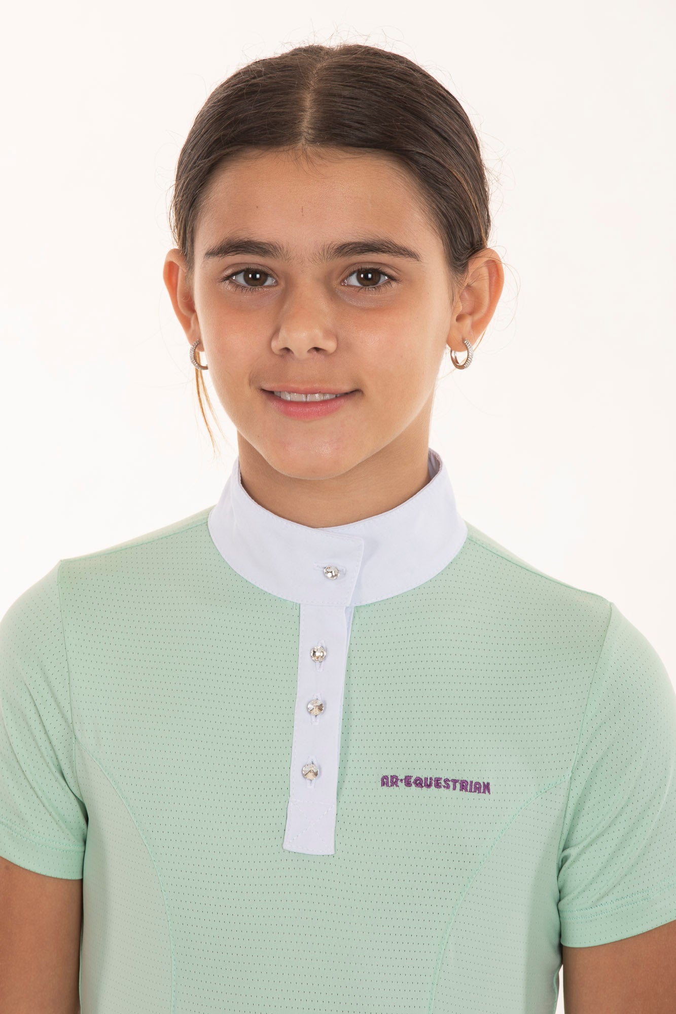 Fresh Crystal Jade Green Children's Equestrian Shirt