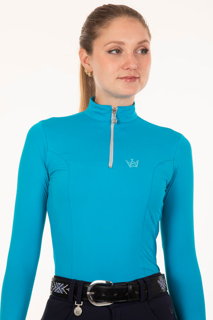 Turquoise Long Sleeve Equestrian Shirt