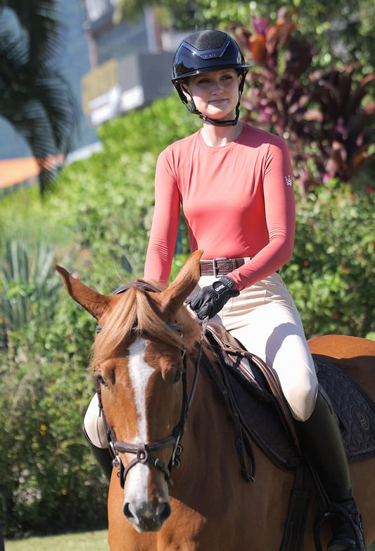 Basic Equestrian T-Shirt Short Sleeve Fresh Coral