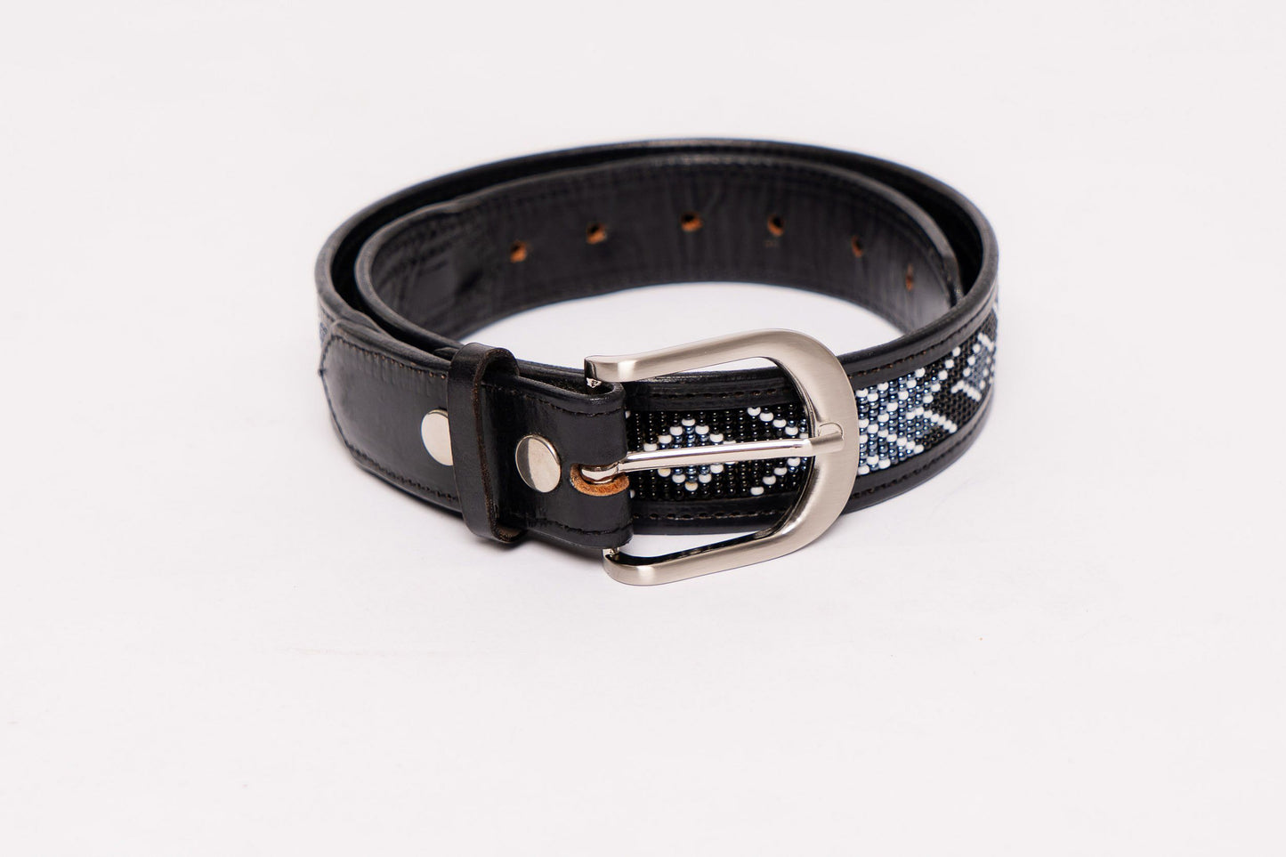 Black Beaded Equestrian Belt