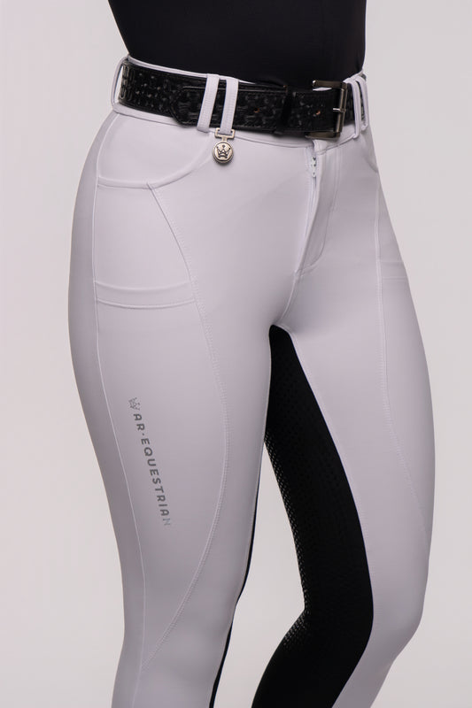 Culote Hipismo Premium Bicolor Branco e Preto - *PRÉ VENDA - Envios à partir de 28/10*