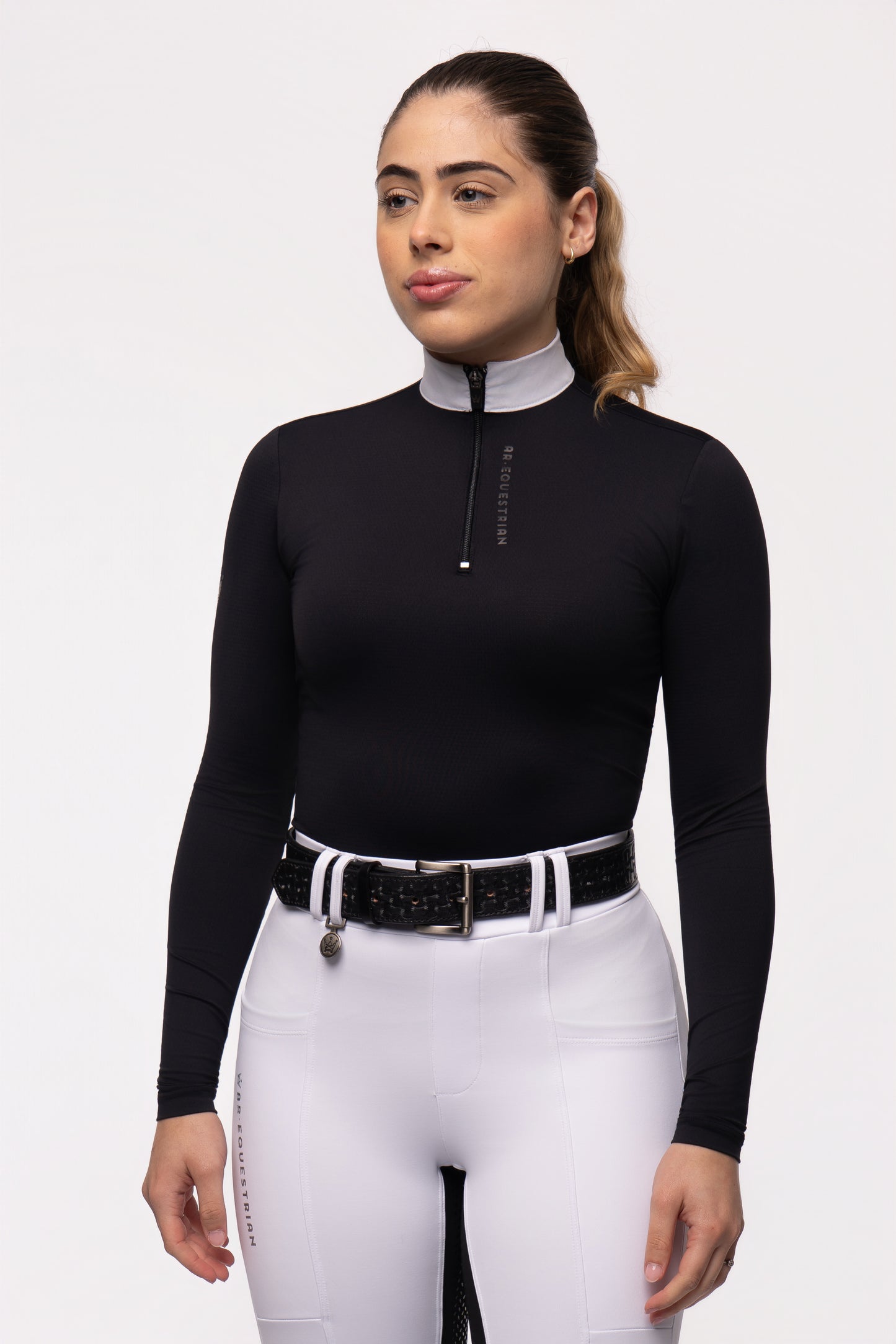 Camisa Hipismo Fresh Manga Longa Preta Prova