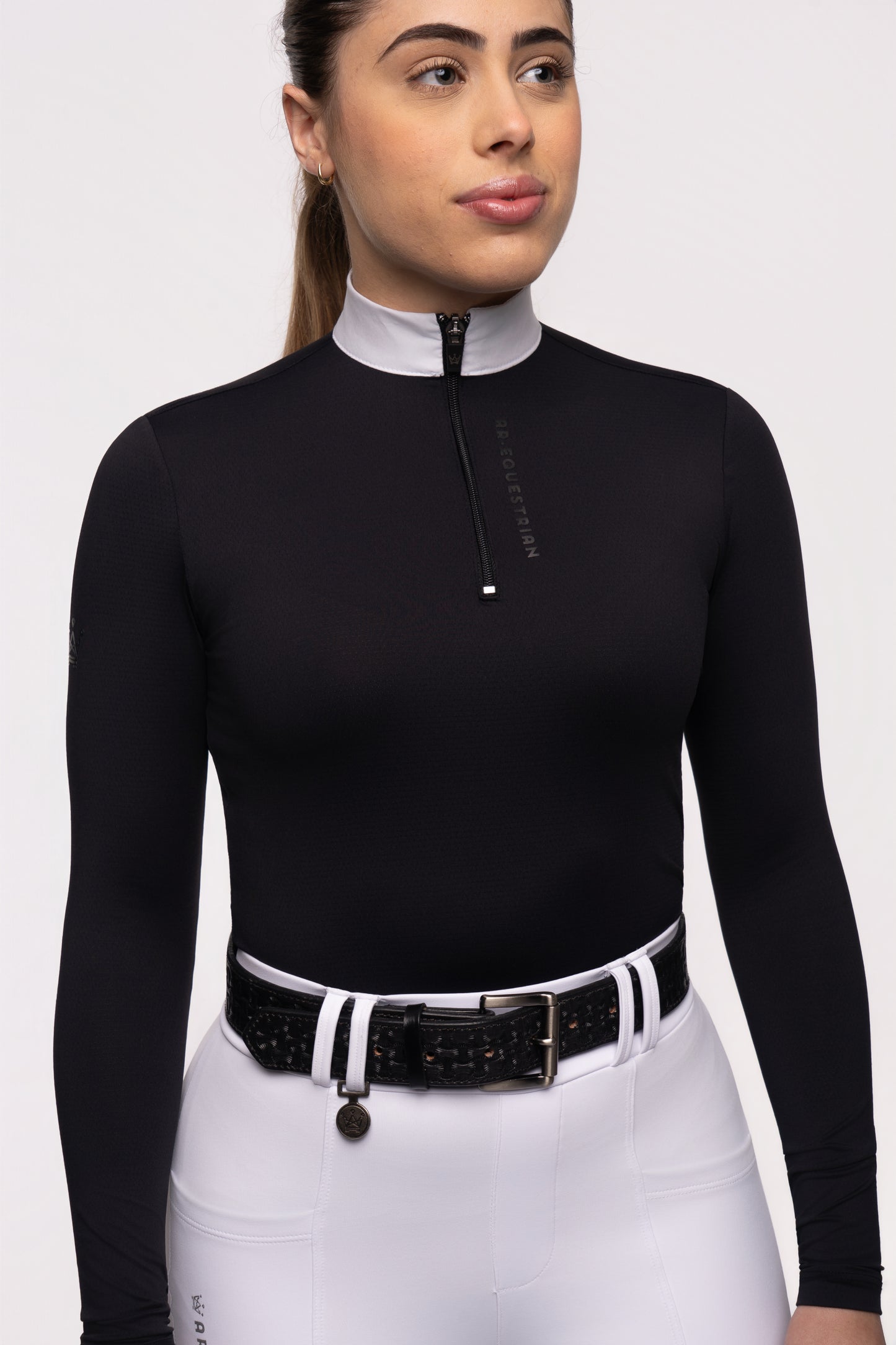 Camisa Hipismo Fresh Manga Longa Preta Prova