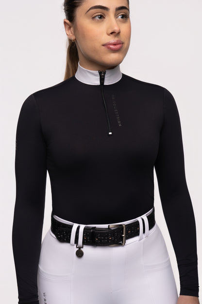 Camisa Hipismo Fresh Manga Longa Preta Prova