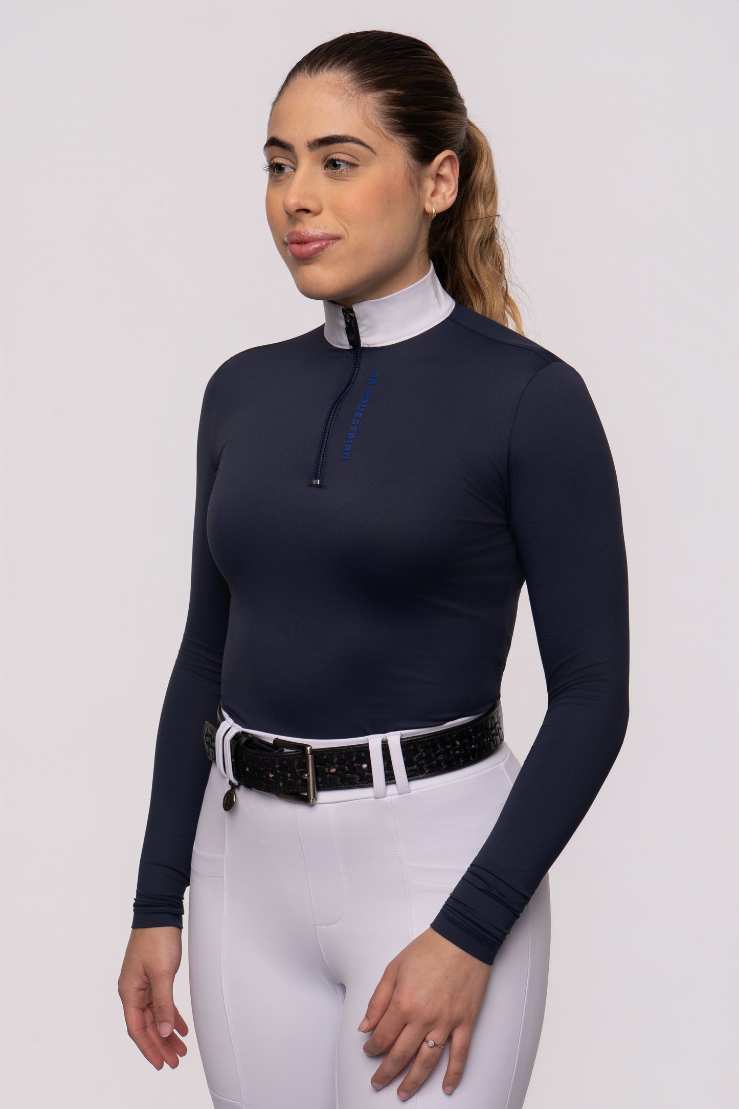 Camisa Hipismo Fresh Manga Longa Marinho Prova