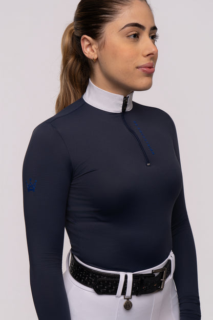 Camisa Hipismo Fresh Manga Longa Marinho Prova