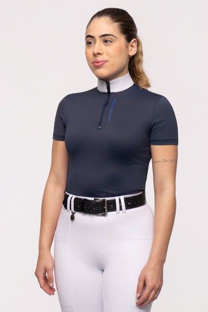 Camisa Hipismo Fresh Manga Curta Marinho Prova