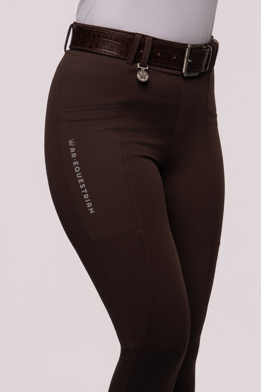 Culottes ecuestres con mallas blancas 