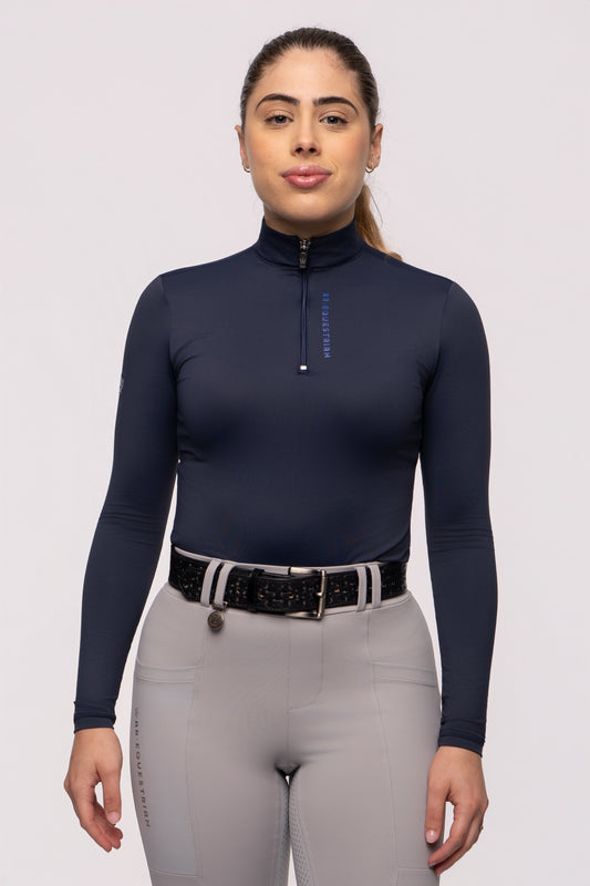 Camisa Hipismo Fresh Manga Longa Marinho