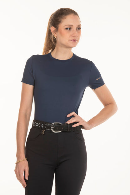 Basic Equestrian Short Sleeve T-Shirt Navy Blue