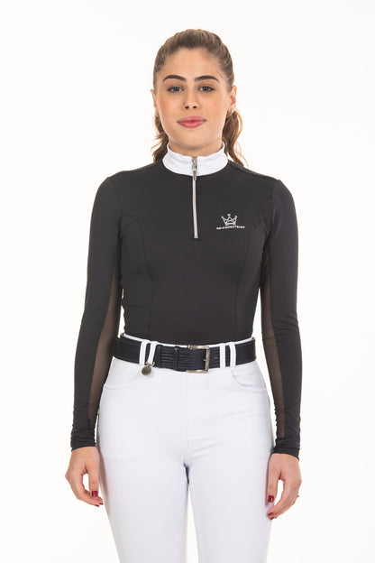 Equestrian Shirt Long Sleeve Tulle Black Test