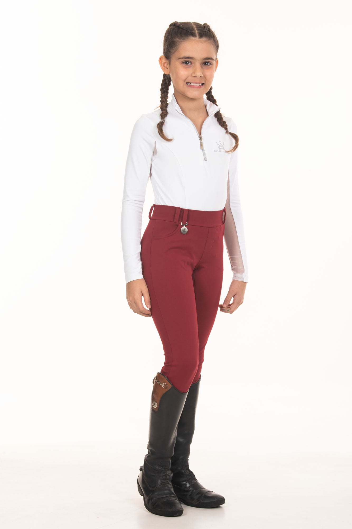 Culote Hipismo Legging Cereja Infantil