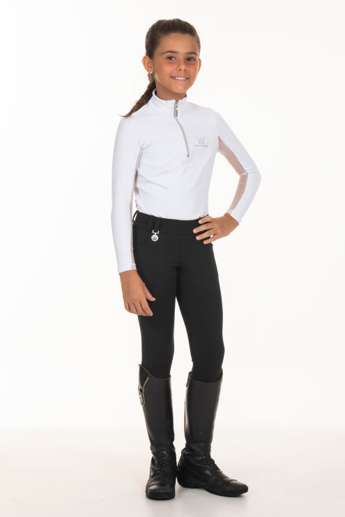 Culote Hipismo Legging Preto Infantil