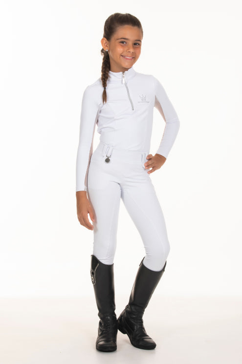 Culote Hipismo Legging Branco Infantil